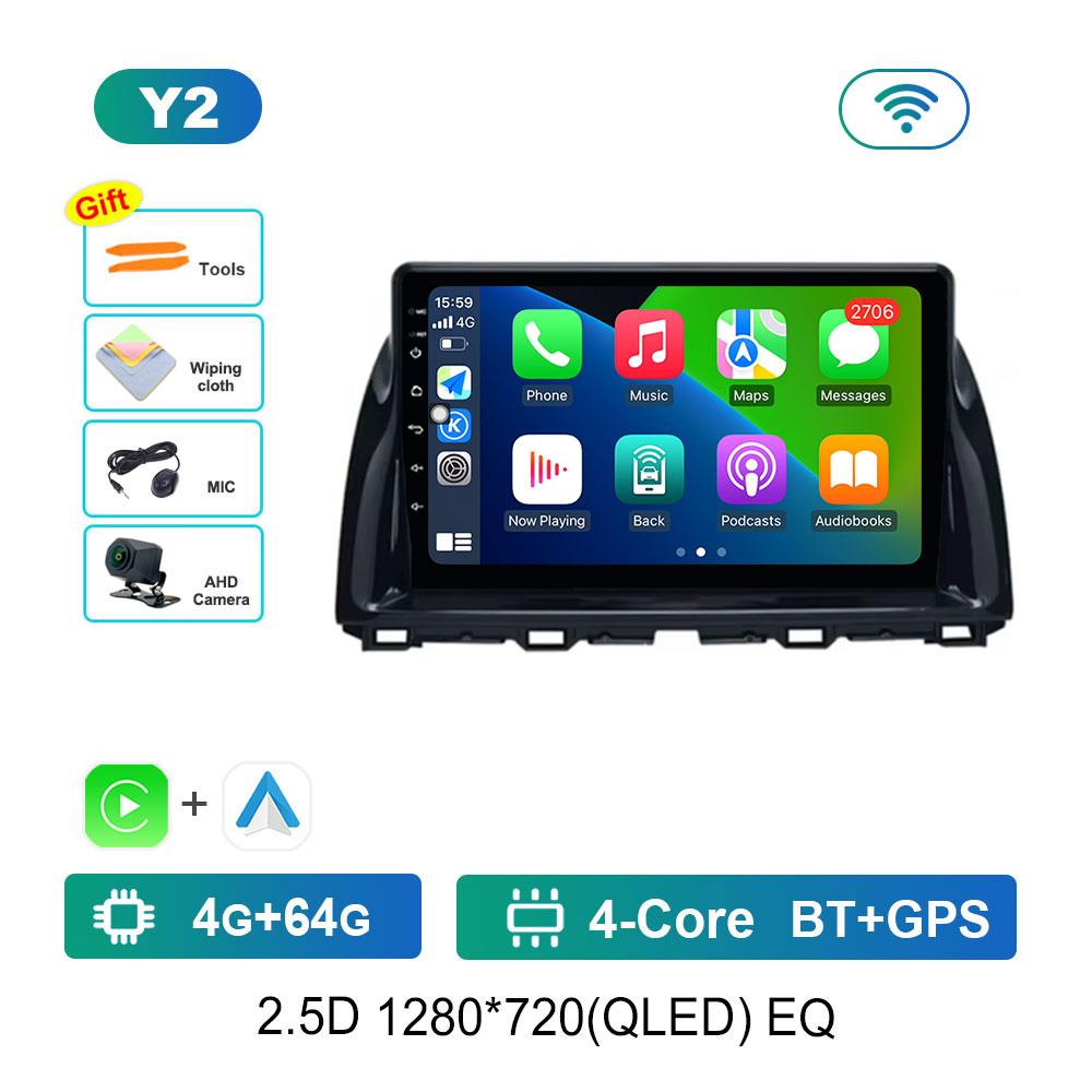 Car Radio Multimedia Player for Mazda CX5 CX-5 CX 5 2011 - 2016 Android 14 DSP Stereo GPS Navigation 4G WiFi Bluetooth Head Unit