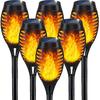IkeeRuic Solar Lights Outdoor, Solar Torch Light with Flickering Flame for Halloween Decor, Solar Garden Lights, Waterproof Outdoor Lighting, Flame