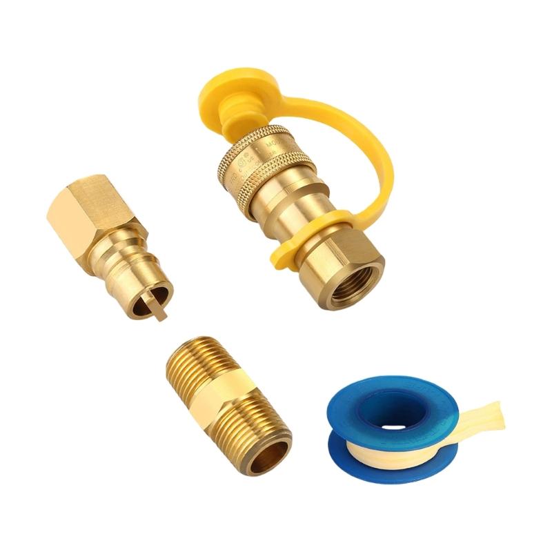 

Metal Gas Quick Connecting Fittings Secure Sealing Technology Prevents Leaks Suitable for Outdoor Cooking and Home Use 1