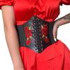 Short Corset Bustier Slim Fit Lace Up Rose Design Women Corset for Party