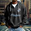 Mens Zip-Up Hoodie NFL Collection Streetwear Loose Fit Casual Sweatshirt Fall