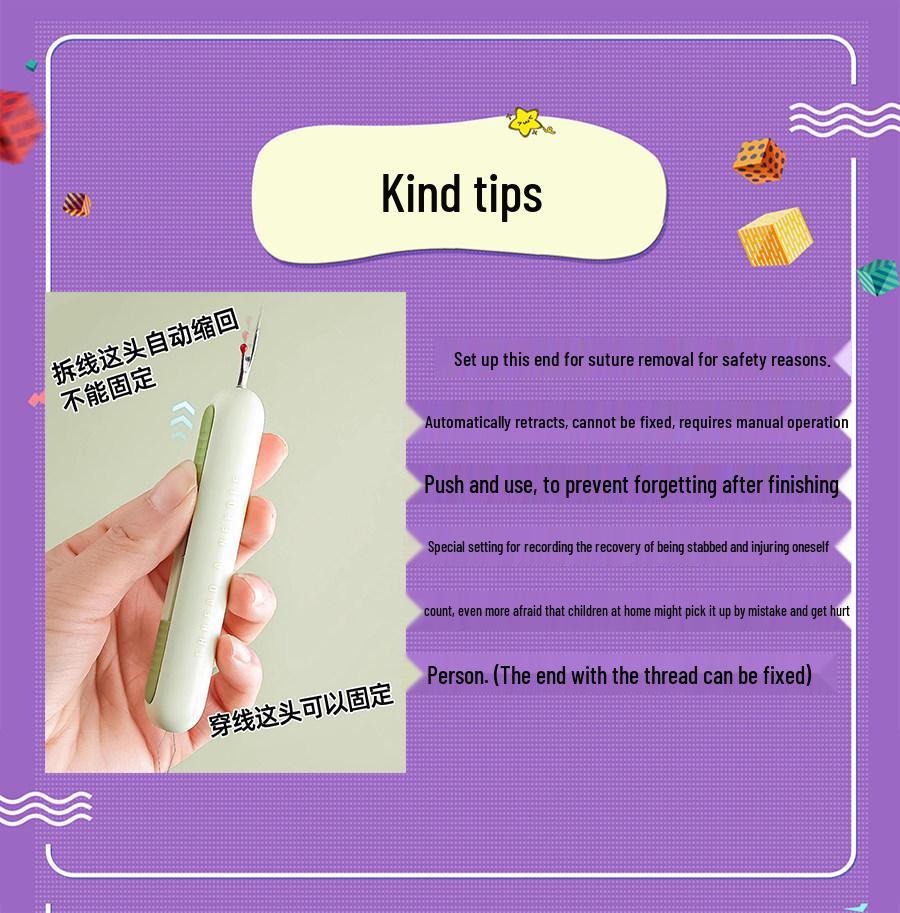 Dual Needle Threader & Seam Ripper for Seniors - New Manual Sewing Tool with Needle ID Function
