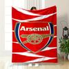 Arsenal Logo Red Pattern Flannel Blanket for Bedroom, Living Room, Sofa, and Nap Sofas.