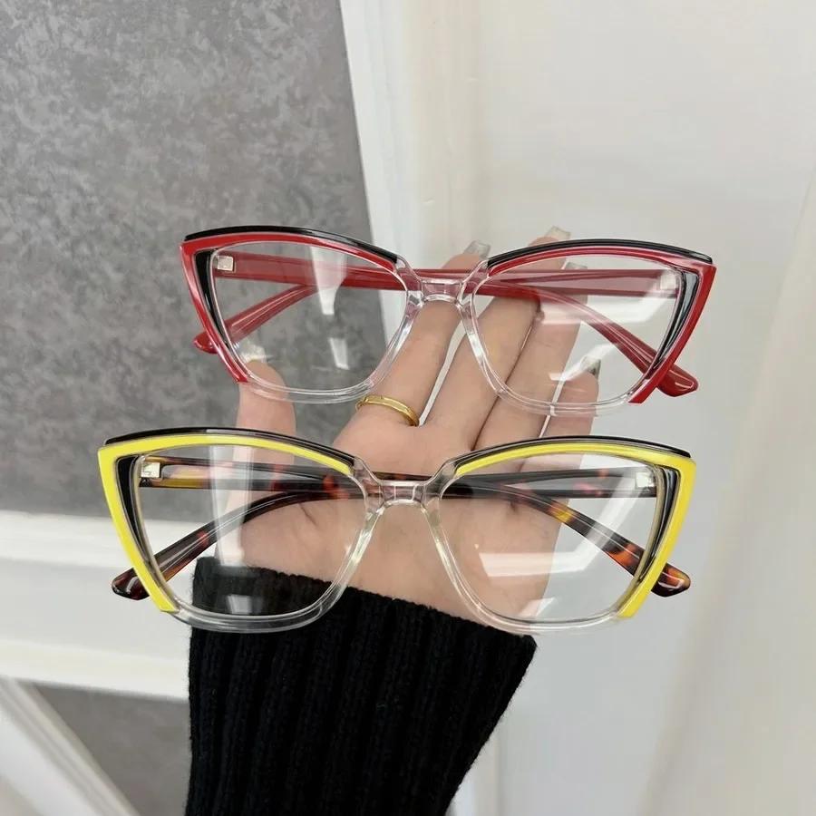 Retro Square Light Eyeglass Frame Women Men Transparent Unisex Glasses For Female Male