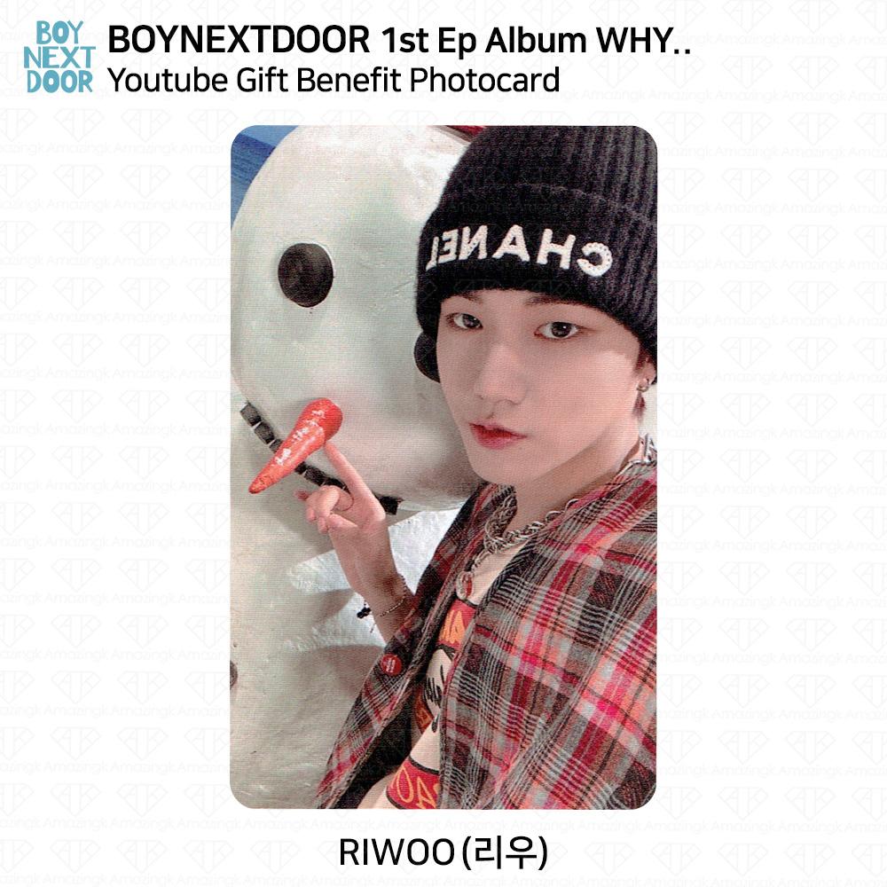 BOYNEXTDOOR BND 1-й EP альбома WHY.. Фотокарта с подарками на YouTube KPOP K-POP Riwoo