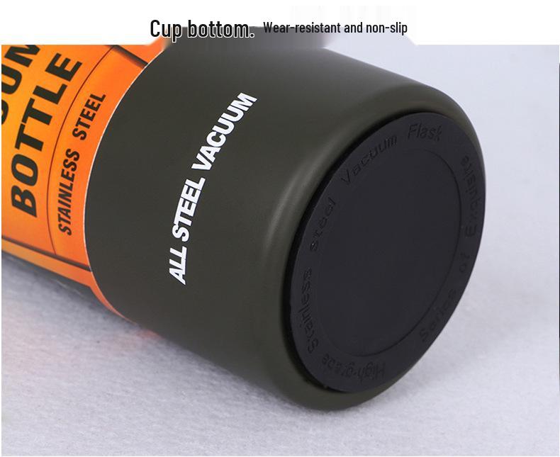 Isolerad utomhuskittel med stor kapacitet helt i stål med handtag i 304 rostfritt stål - Vakuum Sportvattenflaska