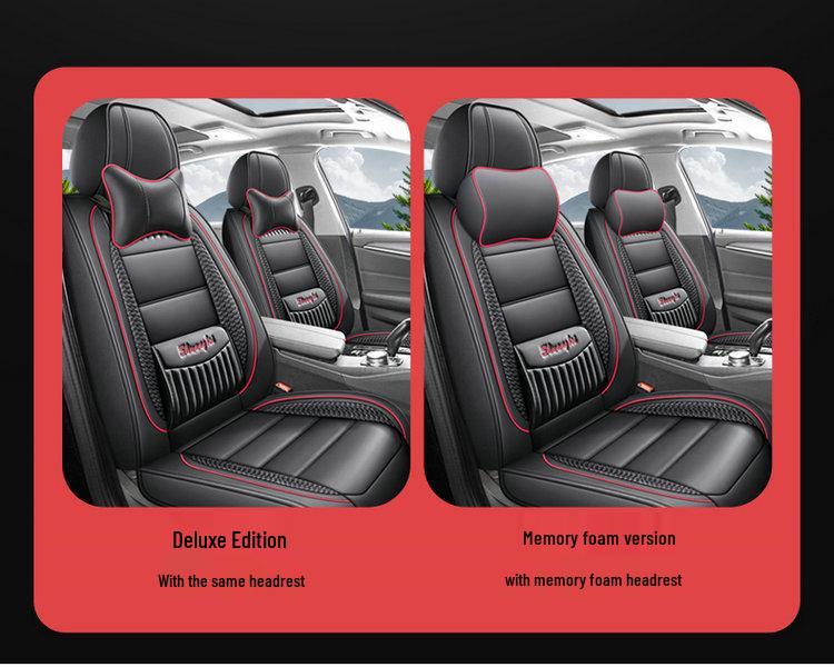 Universal Full Leather 5-Seat Car Seat Cover with Full Surround, Suitable for All Seasons