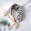 Pearl Magnetic Buckle Silk Scarf Double Square Scarf Necklace Chain Scarf Neck Pattern Small Scarf