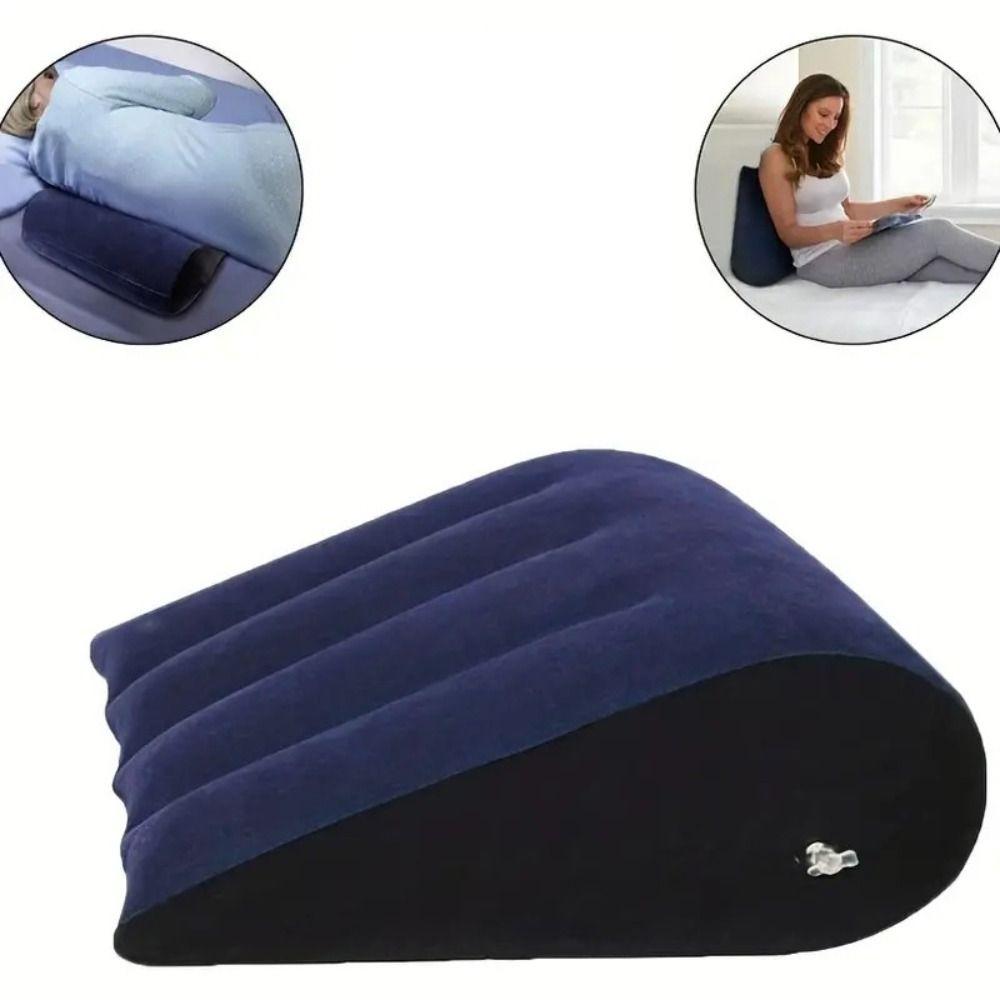 PVC Magic Cushion Blue+Black Inflatable Pillow Couples Gifts Triangle Pad  Lover