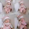 Silicone 12in Solid Pink Bear Simulated Toy Doll With Realistic Design For Kids Christmas Gift