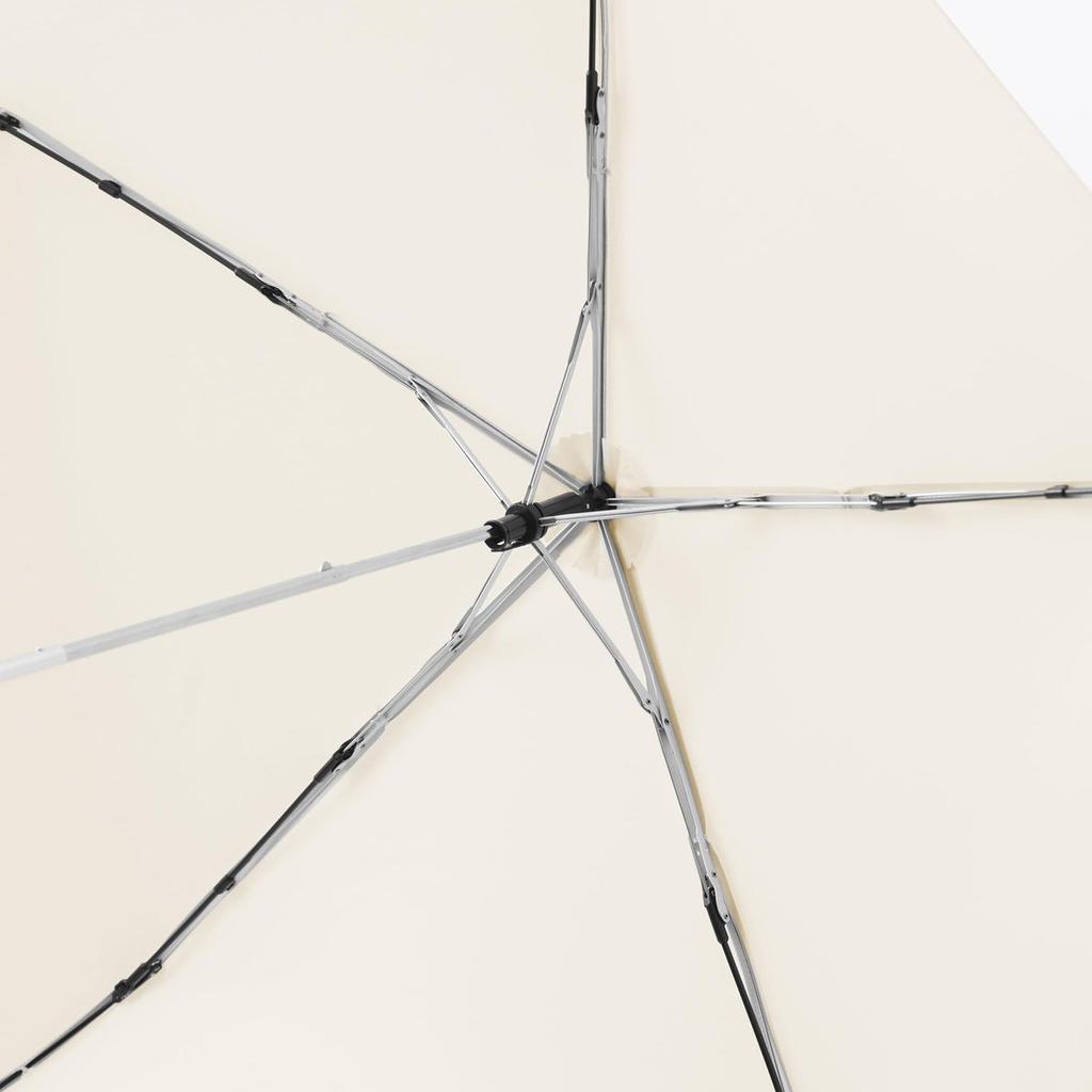 MUJI Lightweight Folding Umbrella UV Protection 90% Ivory Unisex 50cm DEA03A6S