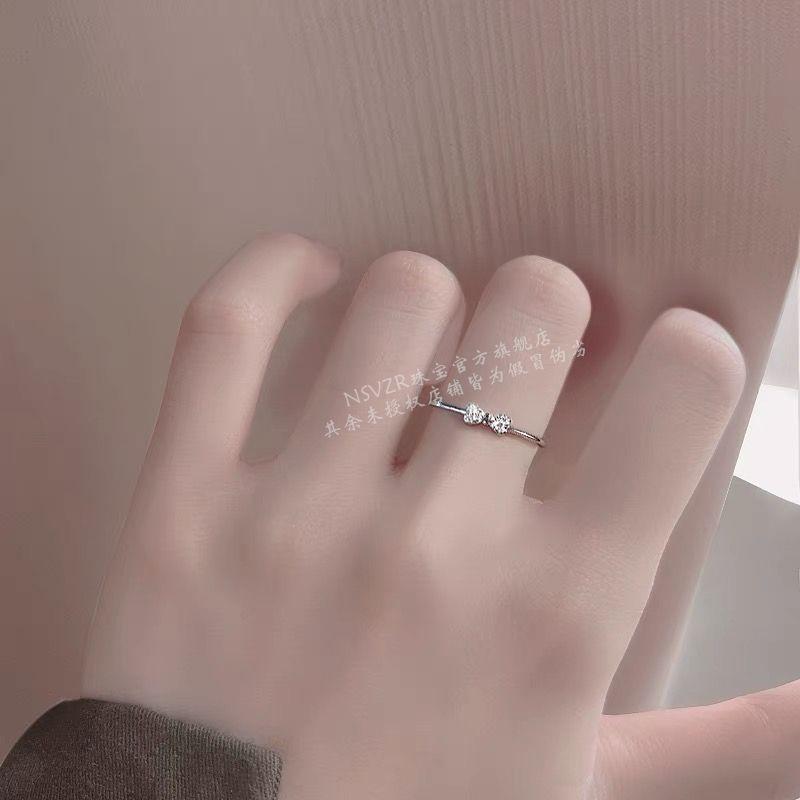 Women's 999 Sterling Silver Bow Ring: Elegant, High-End, Niche Design for Light Luxury Fashion