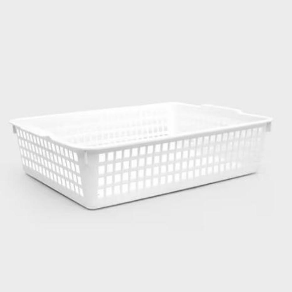 

Корзина сетчатая для хранения №3 Белая (25.4 * 33.6 * 8.4 см)