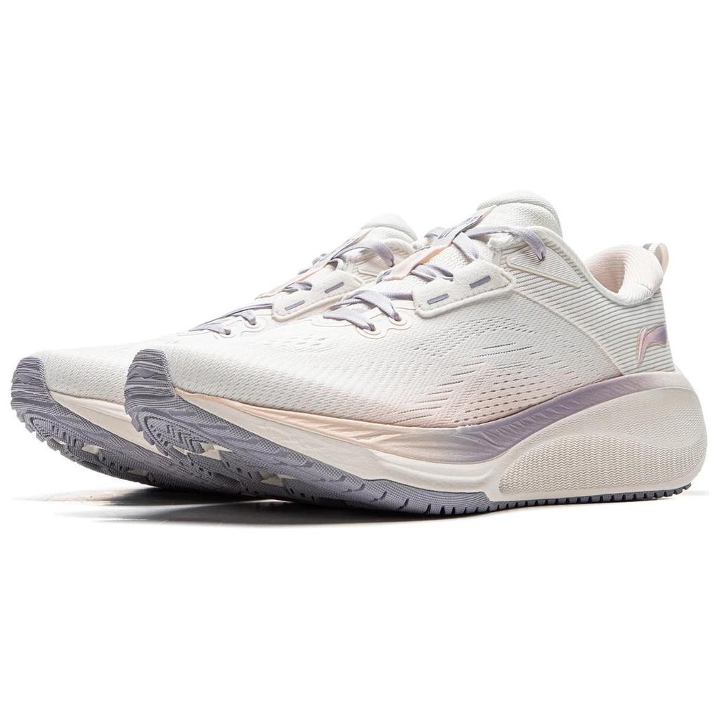 Li Ning MINE JUMP 2.0 V2 Running Shoes Women's Low Top Mist White/Light Bud Orange ARSU070-7