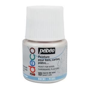 Peinture acrylique - Pébéo - P.BO Déco nacrée - Nacre de soie - 45ml - Finition mate