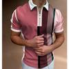 Men'S Polo Shirt Men'S Casual Short Sleeve Lapel T-Shirt 3D Printed Short Sleeve Zipper Polo