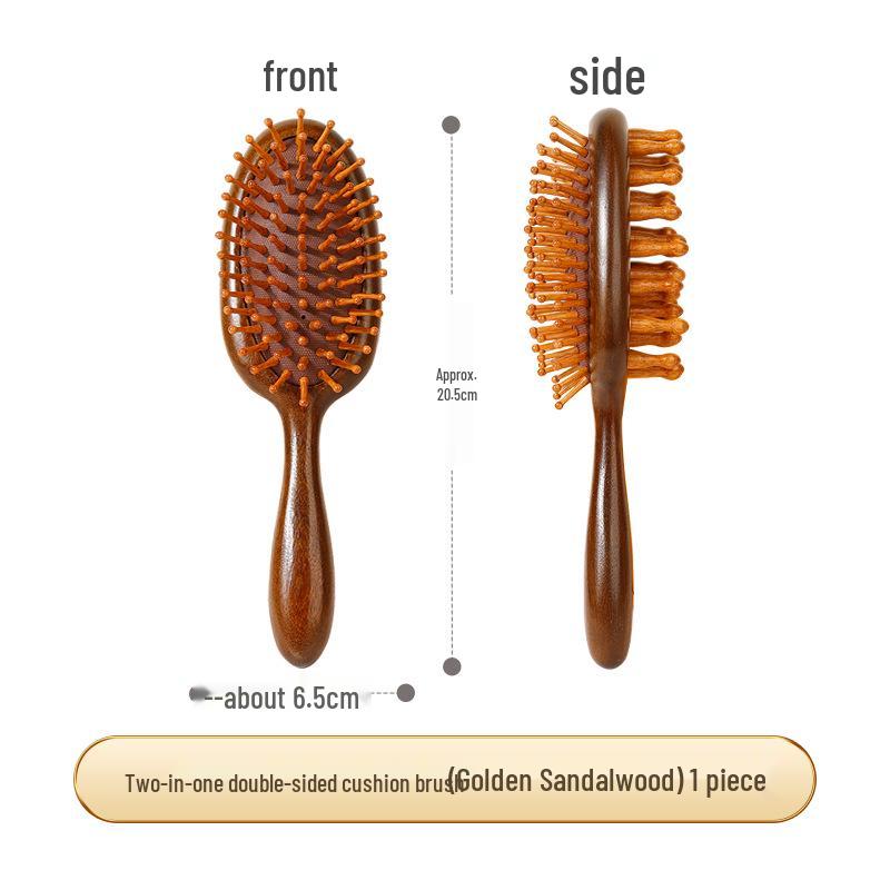 Golden Sandalwood Five-Tooth Meridian Massage Comb