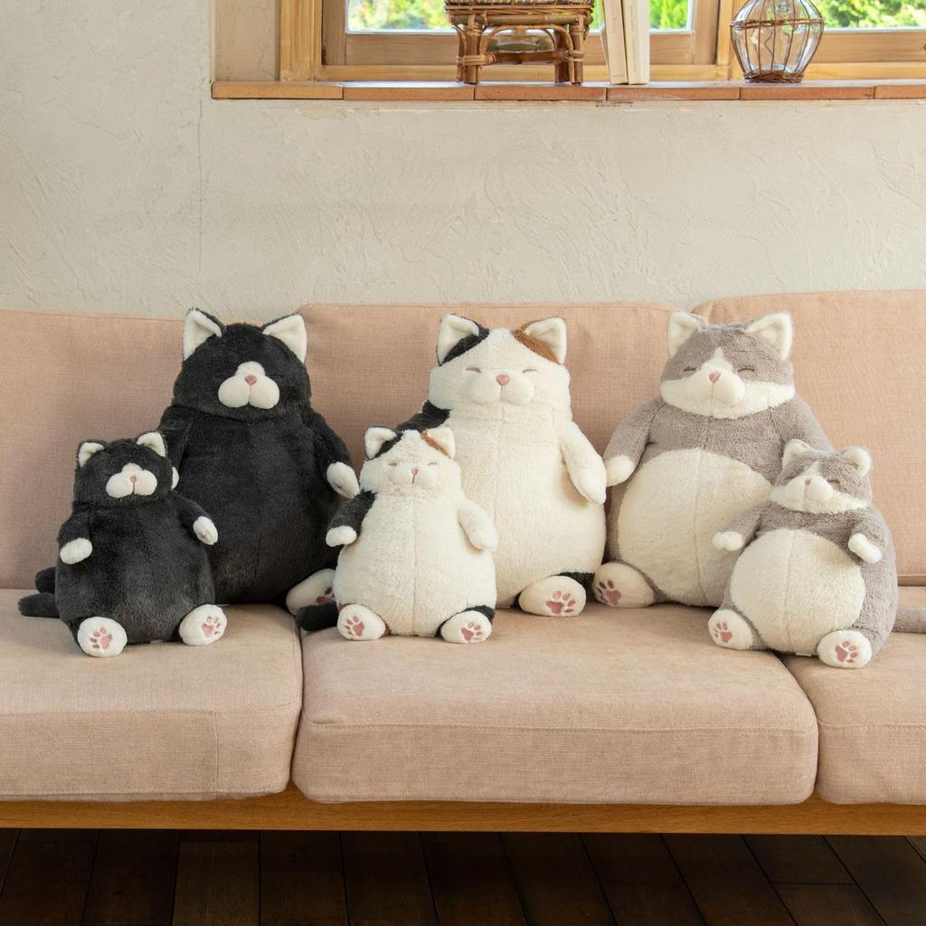 Livheart Cat Body Black Cat Medium Size Cute Cat Body Plush Cat Pillow, "Cat Positivity" Tuna, (Approx. 26cm), Pillow, Toy, Merchandise, 27722-74