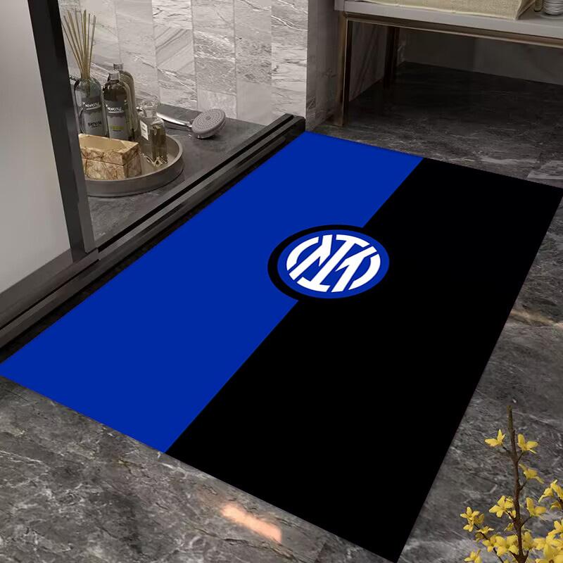 Inter Milan Emblem Dynamic Background Carpet Printing Living Room and Bedroom Mats Dormitory Decoration Protective Pad Art
