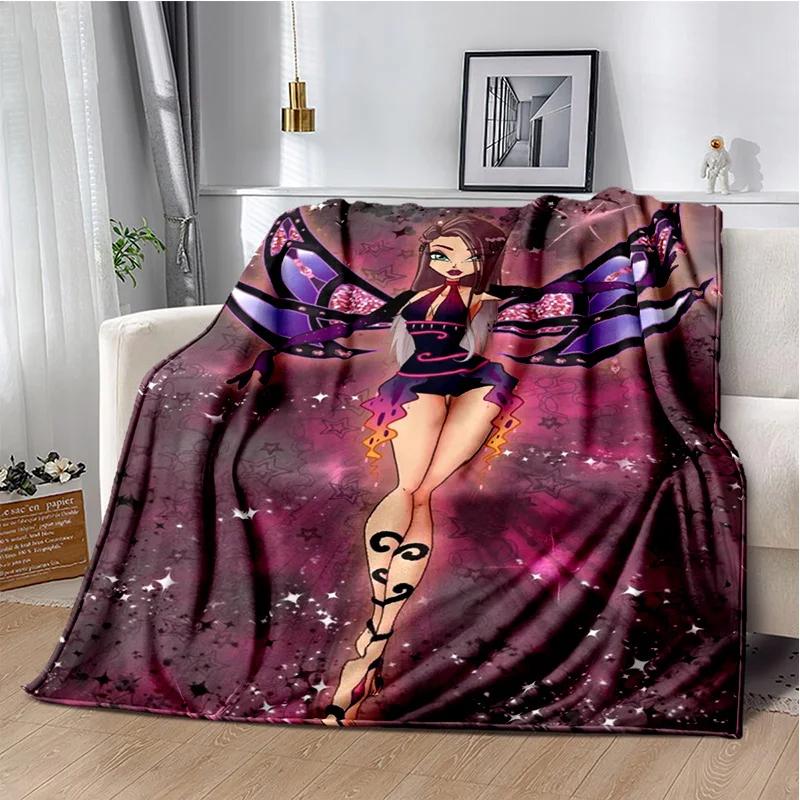 Butterfly Fairy Winx Club Ballet Girl Soft Plush Blanket,Flannel Blanket Throw Blanket for Living Room Bedroom Bed Sofa Picnic