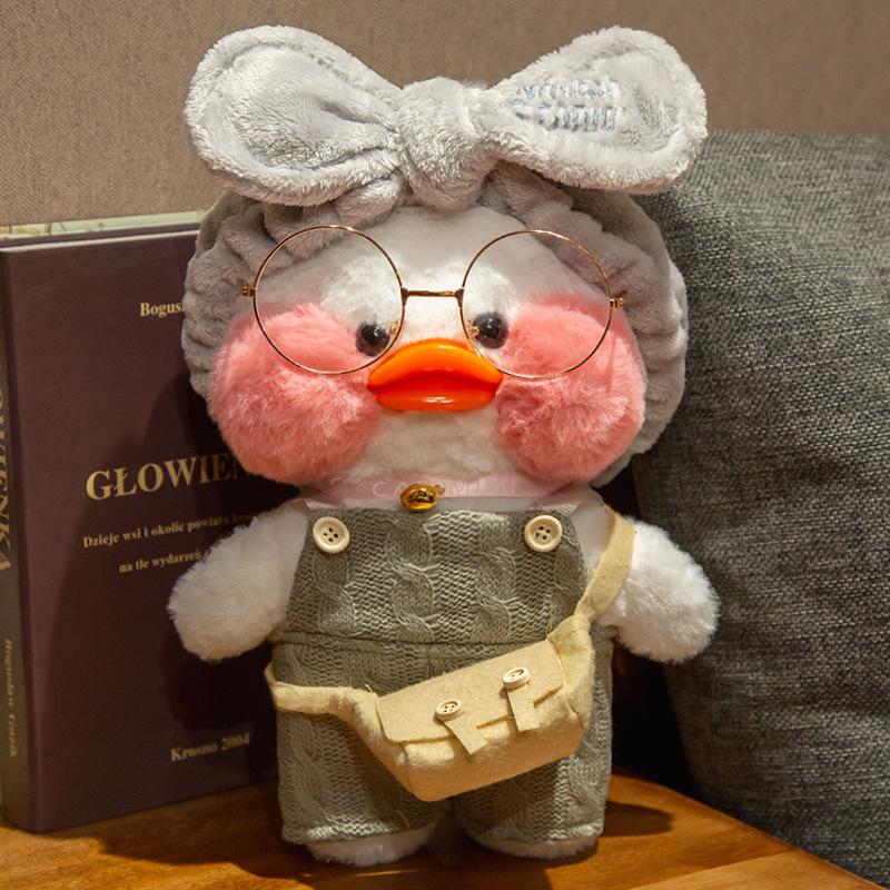 White Influencer Hyaluronic Acid Little Yellow Duck Plush Toy Hand Warmer Pillow Doll Birthday Gift