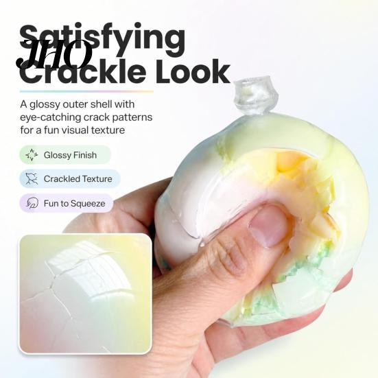 Stress Relief Toy Wax Cracking Ball Squeeze Toy, Crispy Chocolate Safe Slow Rising Fidget with Crackable Texture, Party Favors Adults Relaxation
