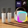 Bluetooth K12 Karaoke Machine Przenośny system głośników PA 5.3 z 1-2 bezprzewodowymi mikrofonami Dom Rodzina Śpiewanie Prezenty dla dzieci