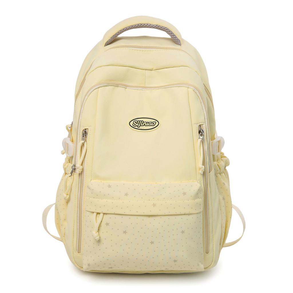 Schoolbag simple schoolbag female Korean version Japanese style casual star printing backpack junior high school high school college student class