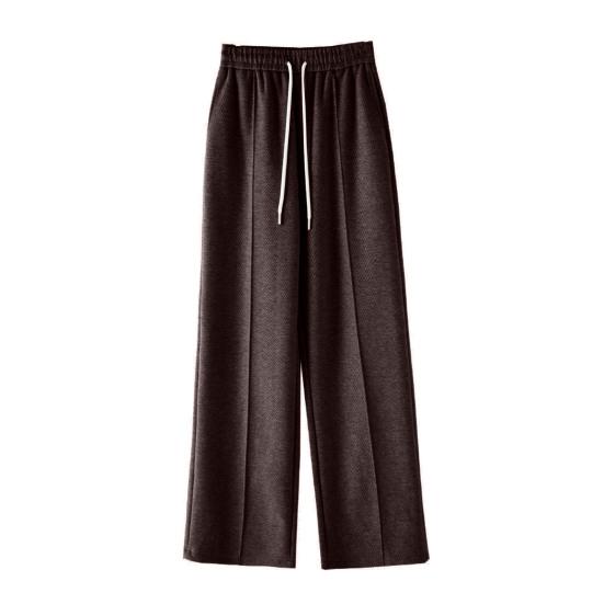 Dambyxor Raka Vida Ben Dragsko Elastisk Midja Lediga Byxor med Fickor Enfärgad