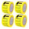 4PCS Caution Tape Rolls Yellow Background Black Word Barricade Safety Warning Tape for Construction