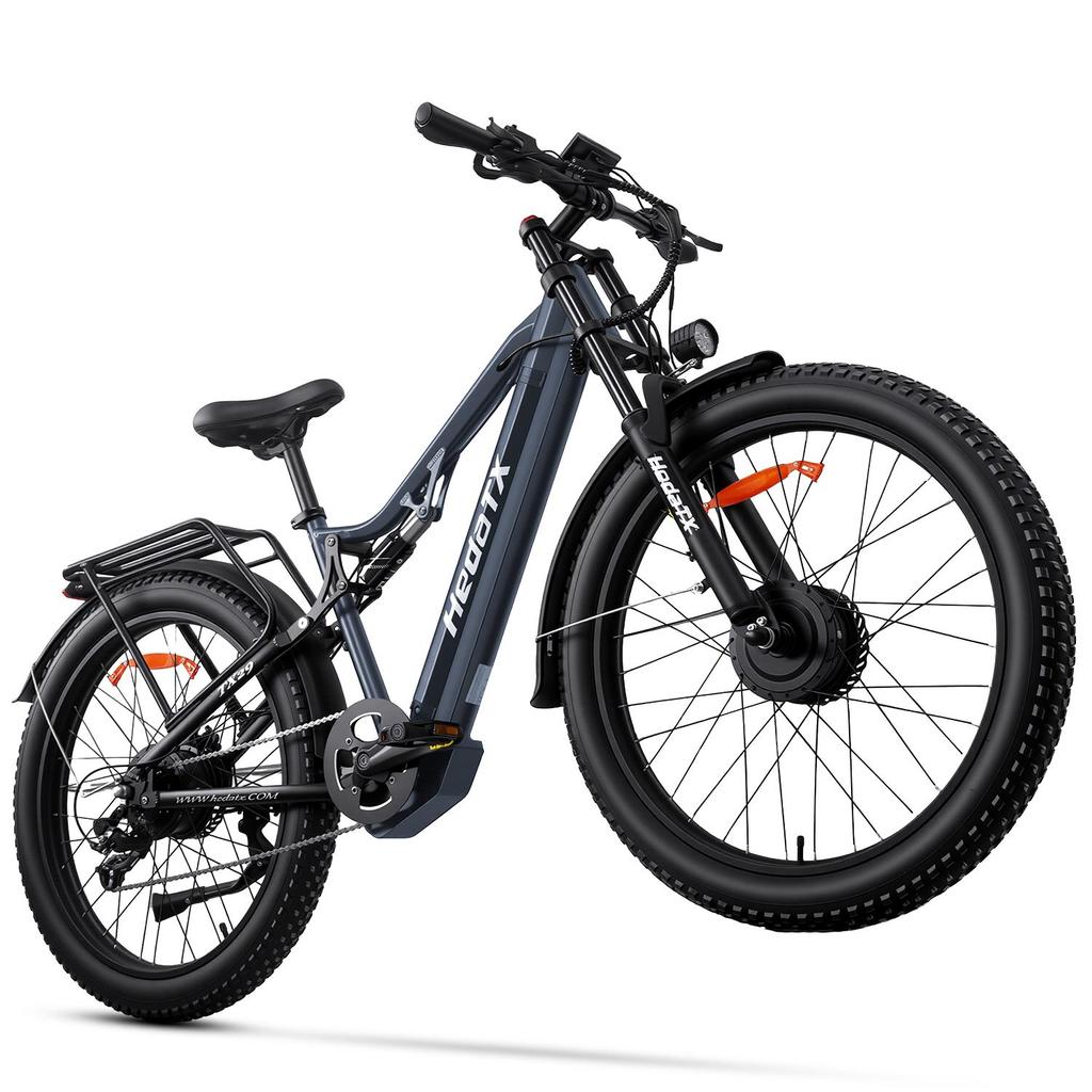 Hedatx TX29 Full Suspension Electric Mountain Bike for Adults with 48V 19.2Ah Battery