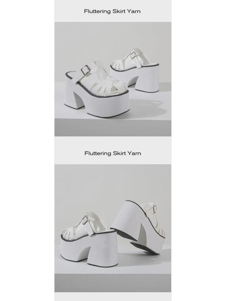 Damen Wasserdichte Mesh Plateau Slip-On Sandalen, 11 cm Hoher Absatz, Sommer Outdoor Große Größe