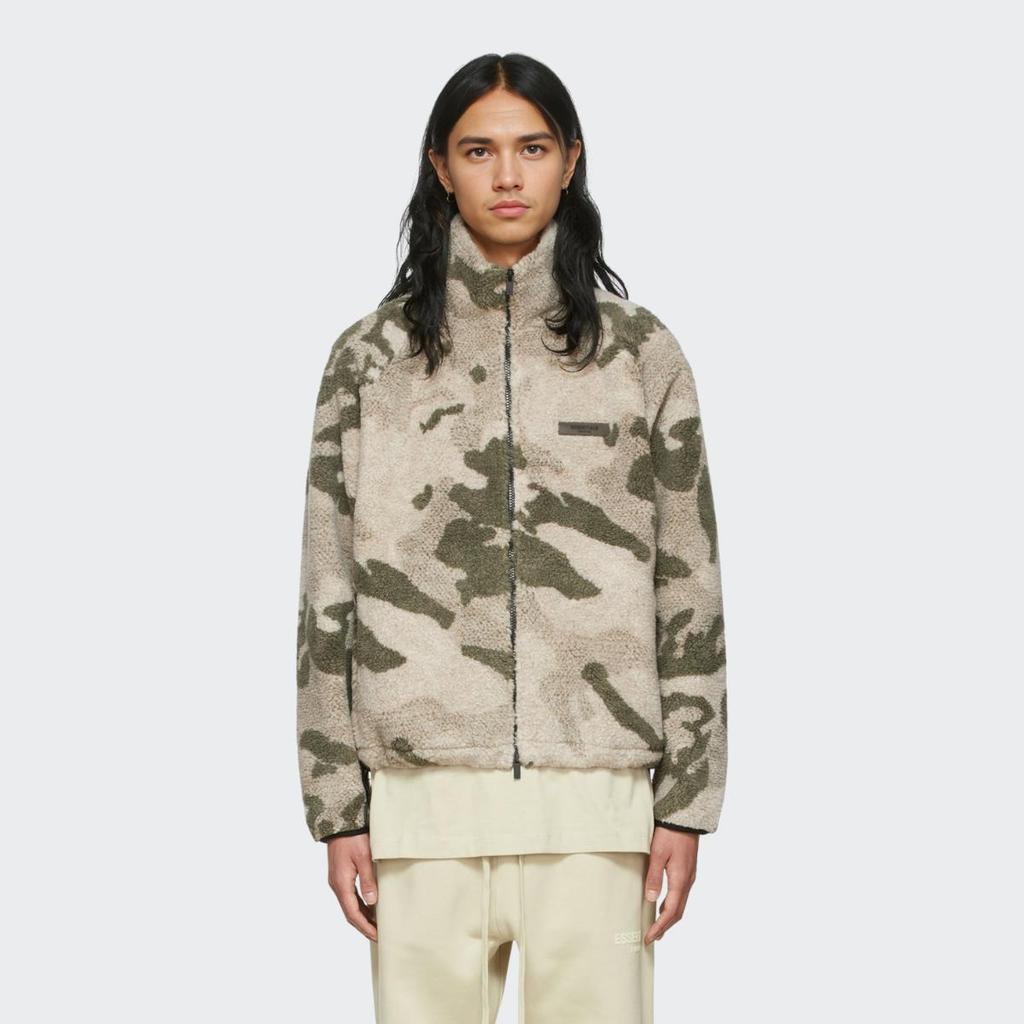 Fear of God Essentials SS22 Polar Fleece Full Zip Jacket Camo Men FOG-SS22-057