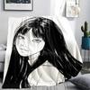 1PC Tomie Print Flannel Blanket, High quality Comfortable for All Seasons, Home Decor, Warmth and Comfort, Perfect for Christmas Gifts