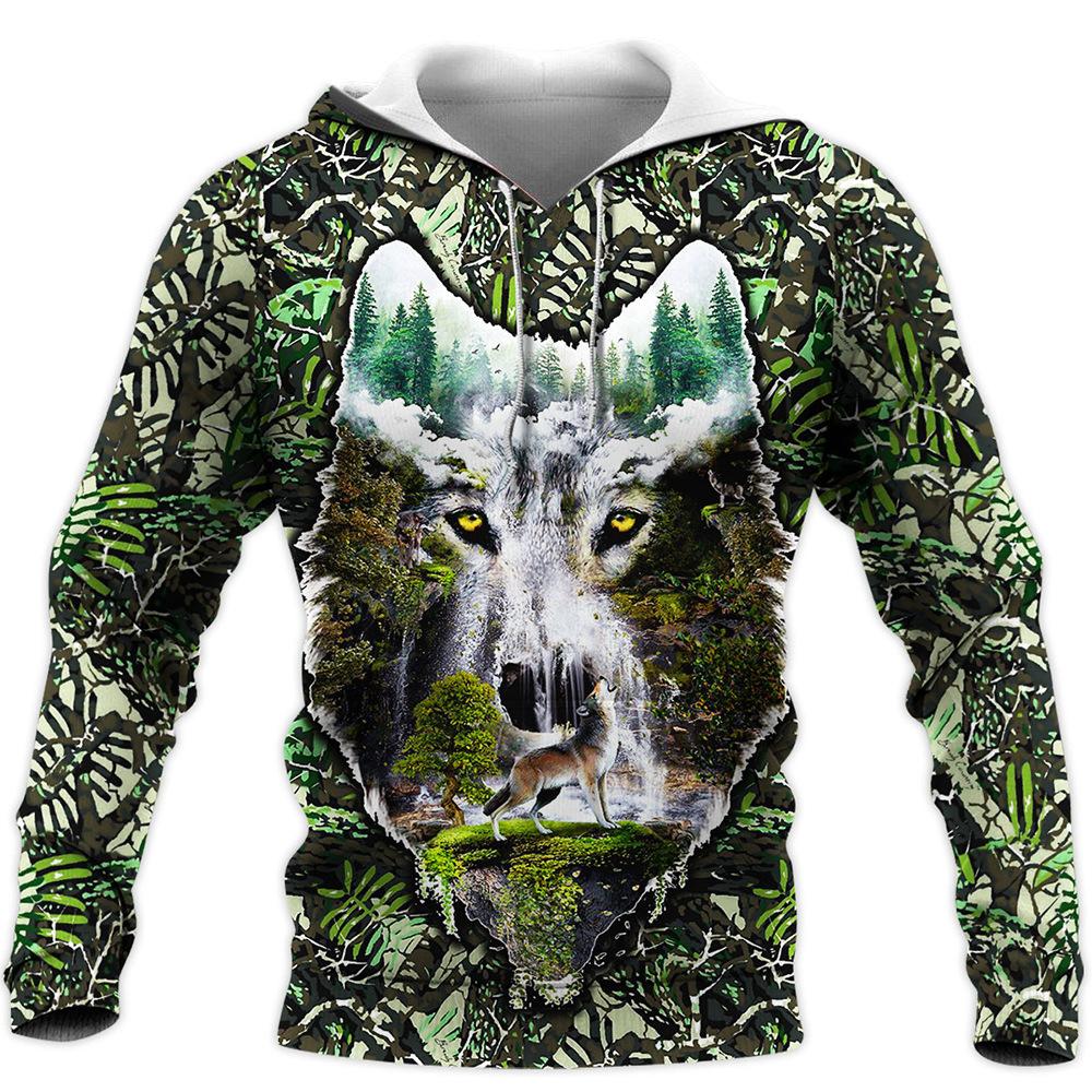 Wolf Printed Hoodies Men 3d Hoodies Brand Sweatshirts Jackets Quality Pullover Fashion Tracksuits Animal Streetwear Out