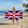 UK England Flag Towel Soft Pool Gift For Travel Gym Shower Camping Quick Dry Sports Beach Towel