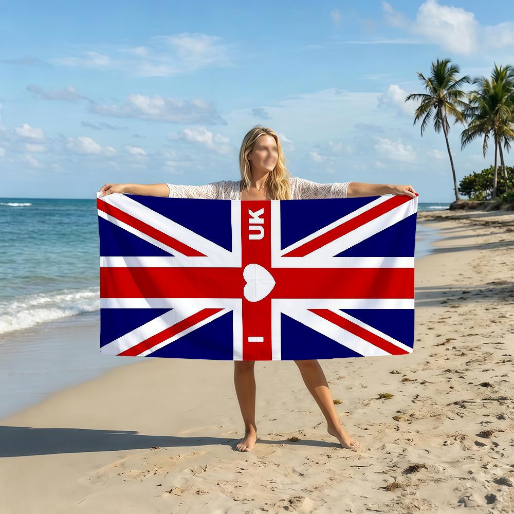 UK England Flag Towel Soft Pool Gift For Travel Gym Shower Camping Quick Dry Sports Beach Towel
