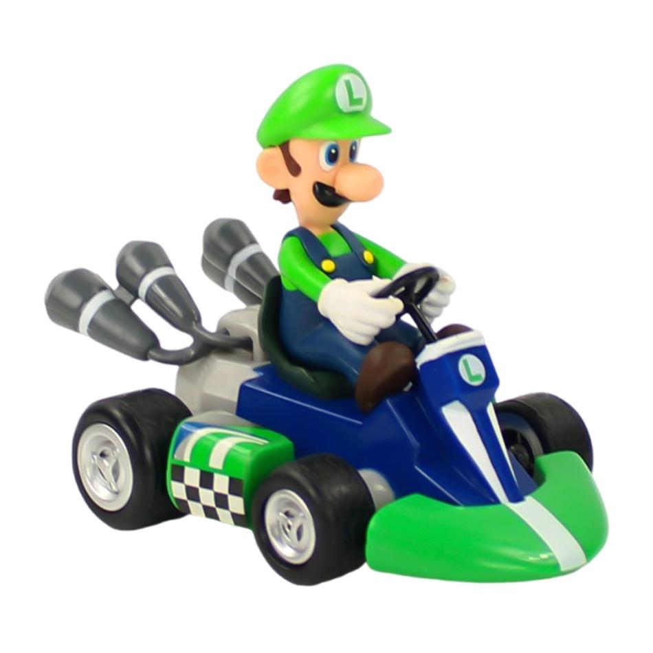 Super Mario Bros Karting Luigi Bowser Princess Peach Yoshi Toad Action Figure Toys Pull Back Car Anime Game Doll Gifts for Kids