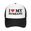 Cappellino da Baseball Moda Personalizzato I Love My Husband Unisex Regolabile Cappellino da Trucker Protezione Solare Snapback Cappellino da Papà