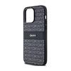 Dkny Leather Mono Stripe & Metal Logo - Etui Iphone 14 Pro (Czarny)