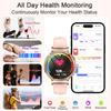New Luxury Diamond Smart Watch For Women 8mm Ultra Thin Body Bluetooth Call Heart Rate IP68 Waterproof Smartwatch Rose Gold