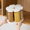 Grain Dispenser Rotating Grain Storage Container Cereal Dispenser 6-Grid Storage Containers Kitchen Supplies Sweet Dispenser