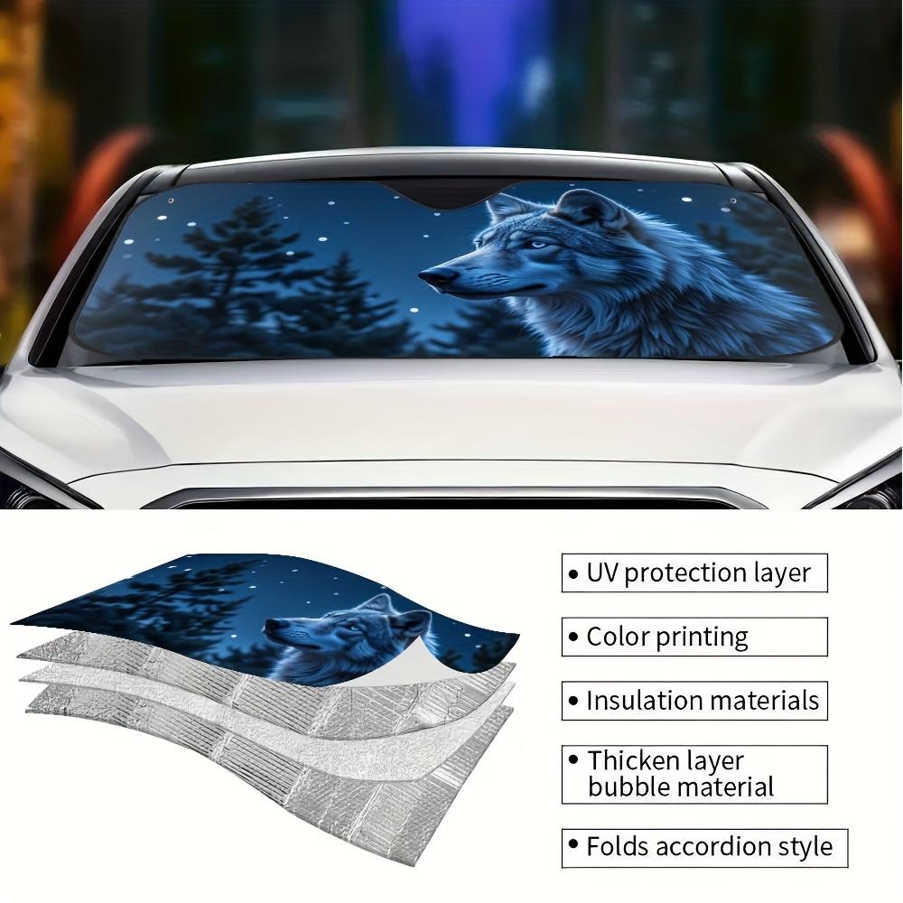 1Pcs Galactic Forest Car Windshield Sunshade UV Rays Heat Blocker Keeps Vehicle Cool Unique Design Fit Sedans SUVs Trucks RVs