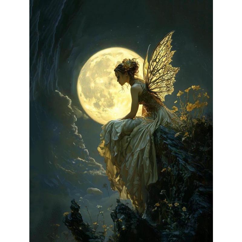 Victorian Style Witch Moon Goddess Dark Academy Retro Posters Prints Canvas Painting Wall ArPicture Living Room Home Decor