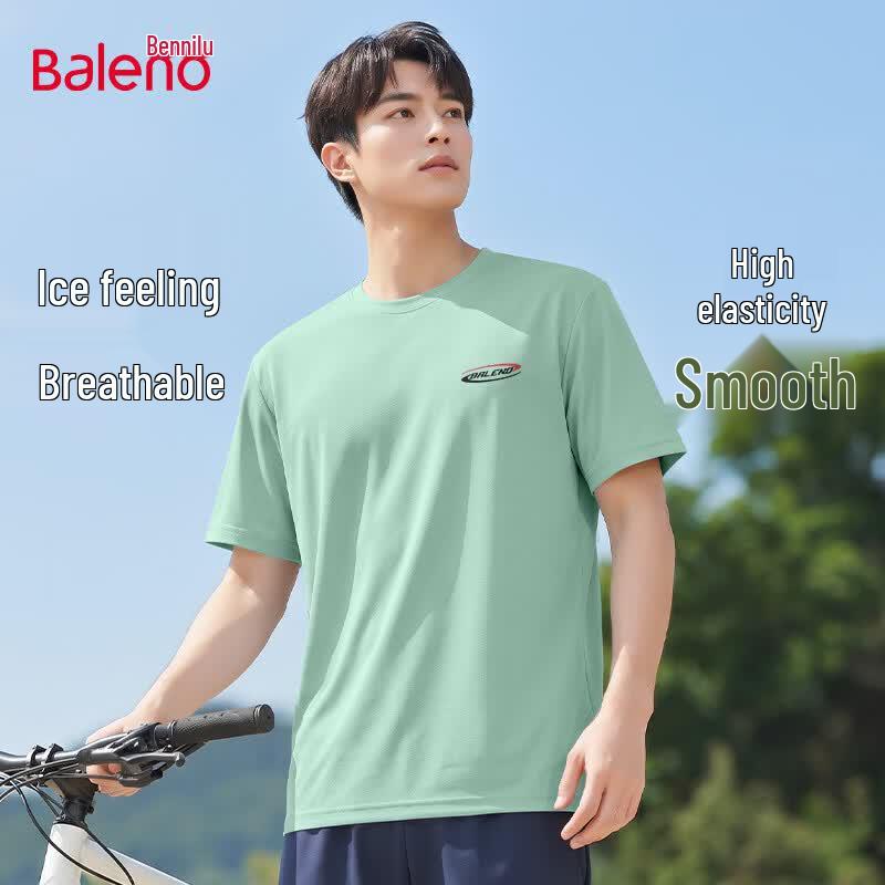 Baleno Men's Lightweight Ice-Feel Casual Short Sleeve T-Shirt