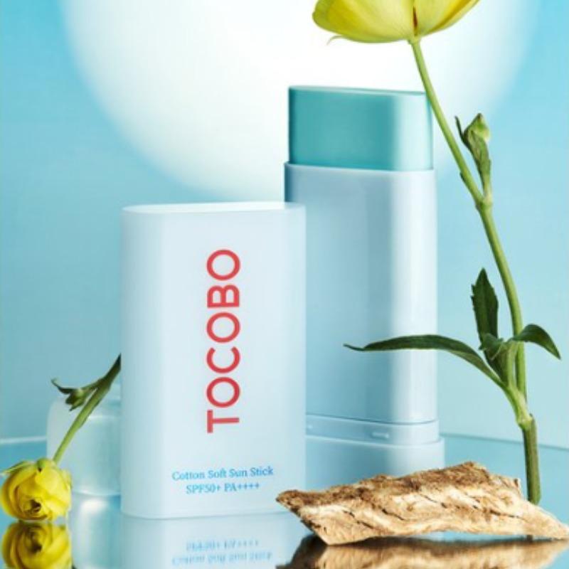 TOCOBO Cotton Soft Sun Stick 19g SPF50+ PA++++ | Vegan Sunscreen Stick | Soft Matte Finish | For Oily & Combination Skin | Korean Skincare