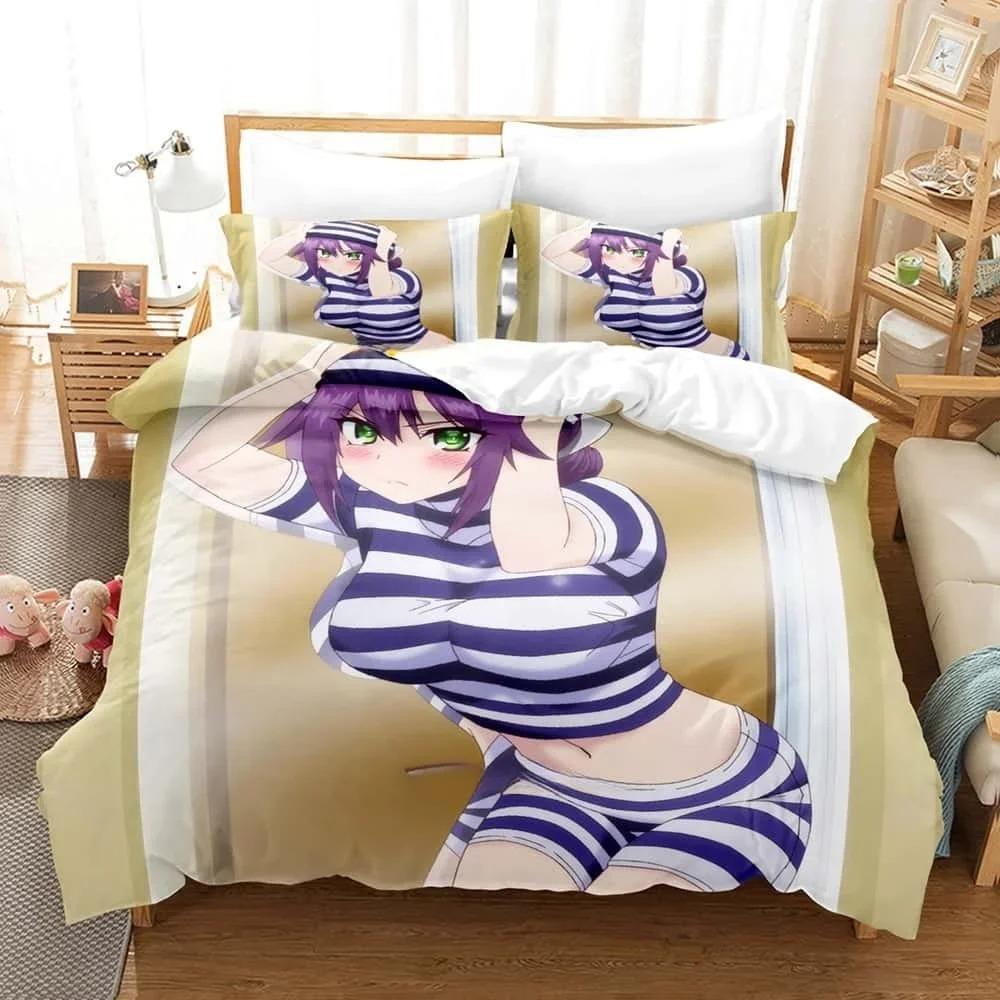 Comfortable Anime Print Duvet Cover Set With Duvet Cover And Pillowcases Single Twin Full Queen King Sizes For Adults And Kids