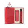 Stainless Steel Temperature Display Thermos & Umbrella Set
