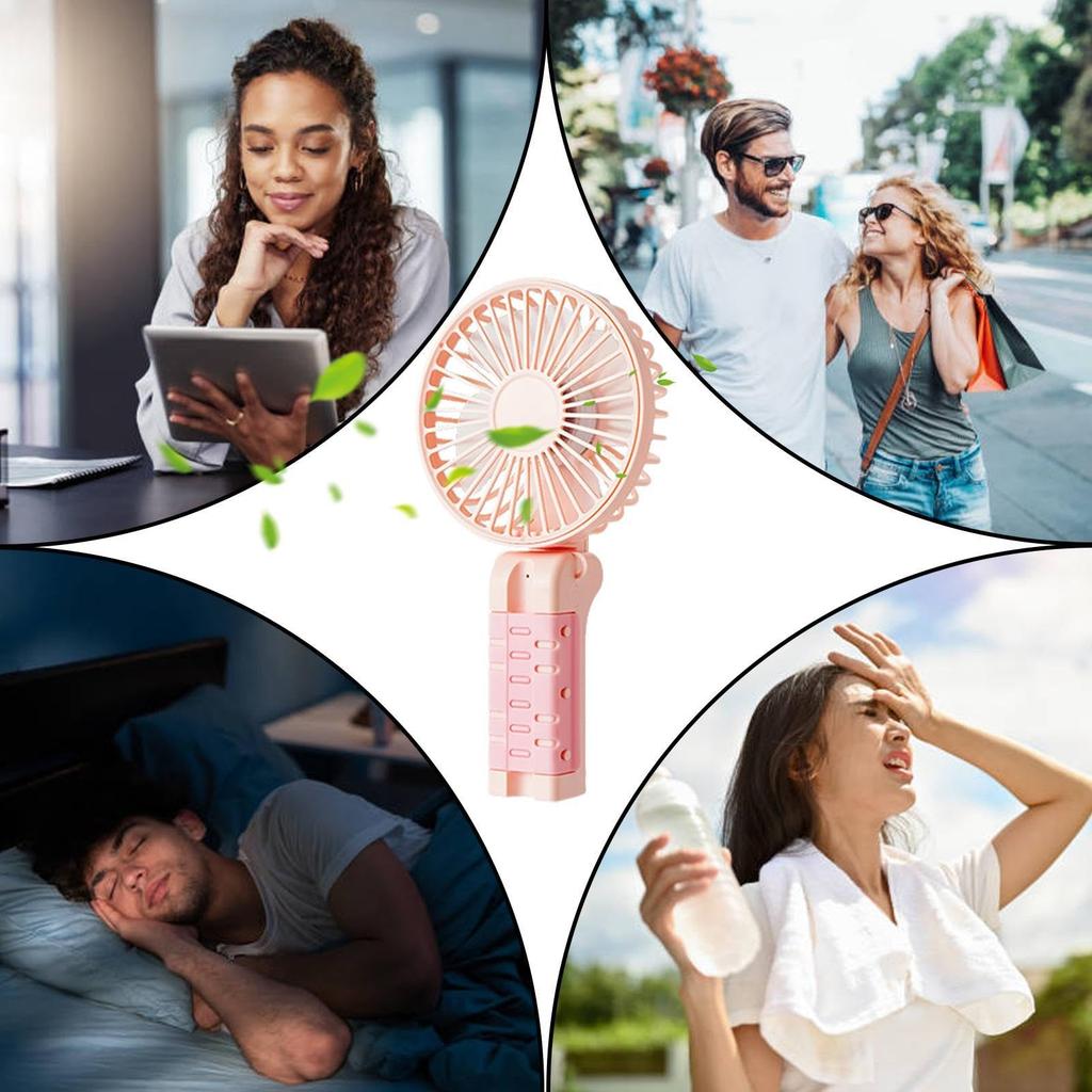 Summer Small Umbrella Fan Handheld Outdoor Portable Hanging Neck Umbrella Foldable USB Desktop Mini Fan Strong Airflow Fa