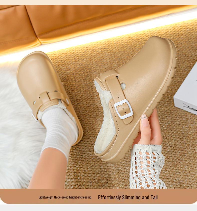 2025 Fleece-lined Non-slip Thick Sole EVA Cotton Slippers for Men and Women